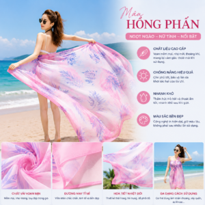 Khăn đi biển dáng dài- Từ tin tỏa sáng trên mọi hành trình
