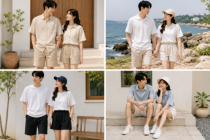phối đồ quần đôi Hàn Quốc