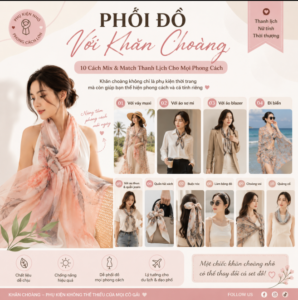 10 cách phối đồ với khăn choàng nữ đẹp, thanh lịch và thời trang cho mọi phong cách